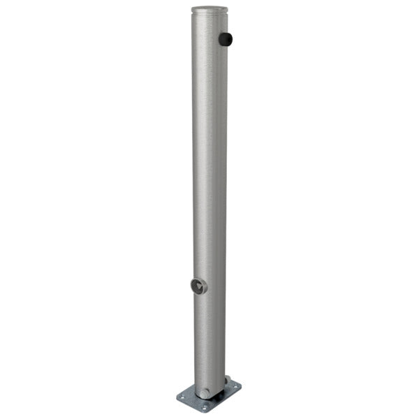 Edelstahlpfosten Ø 76 mm mit Ziernut