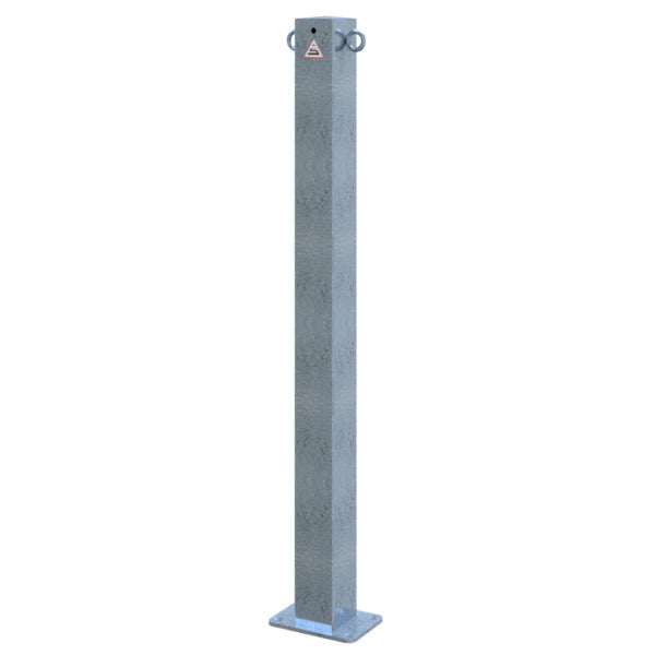 Absperrpfosten 70 x 70 mm ortsfest für Dübelbefestigung