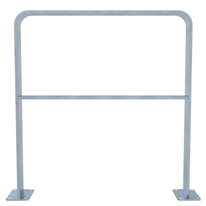 Anlehnbügel aus Flachstahl 80 x 12 mm in gebogener Ausführung