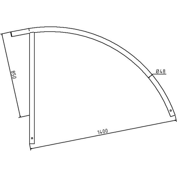 Edelstahlfahrradanlehnbügel Ø 48 mm
