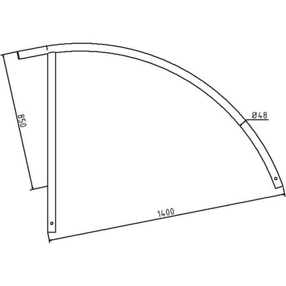 Edelstahlfahrradanlehnbügel Ø 48 mm