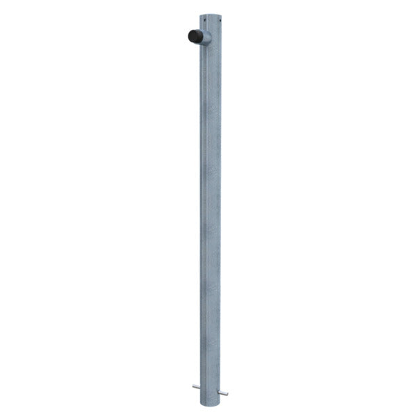 Absperrpfosten Stahlrpohr Ø 76 x 2,6 mm als Türstopper