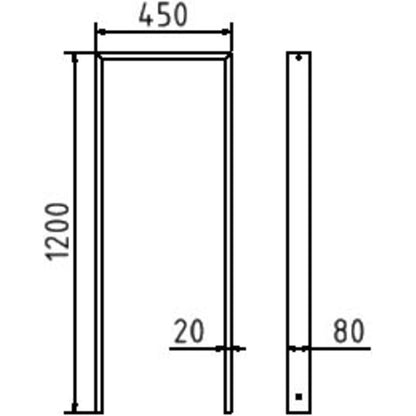 Ahnlehnbügel aus Stahlrohr 80 x 20 mm