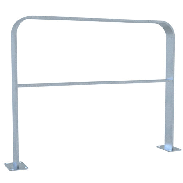Anlehnbügel aus Flachstahl 80 x 12 mm in gebogener Ausführung
