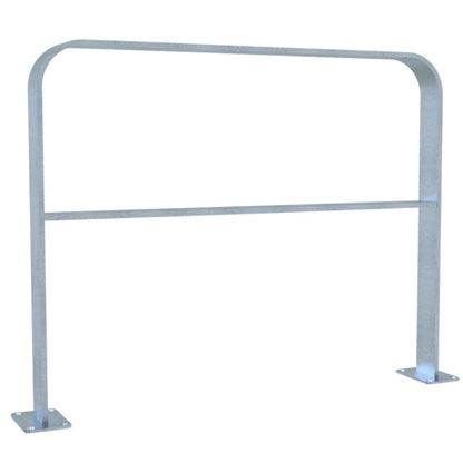Anlehnbügel aus Flachstahl 80 x 12 mm in gebogener Ausführung