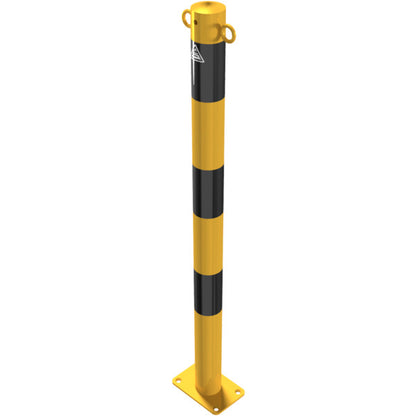 Absperrpfosten Stahlrohr Ø 60 x 2,5 mm gelb / schwarz