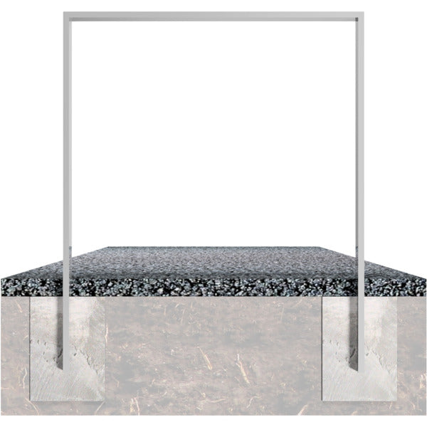 Ahnlehnbügel aus Stahlrohr 80 x 20 mm