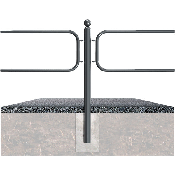 Absperrbarrieren in Verbindung mit Pfostentyp 478B Standpfosten & Rahmen-Element
