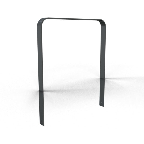 Anlehnbügel aus Flachstahl 80 x 12 mm in gebogener Ausführung