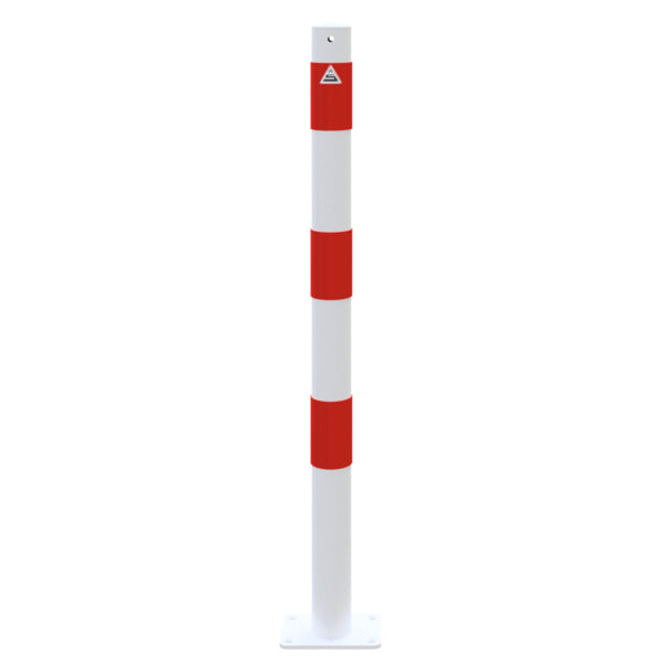 Absperrpfosten Stahlrohr Ø 60 x 2,5 mm ortsfest für Dübelbefestigung