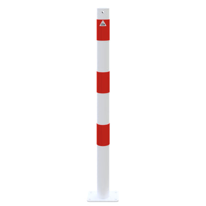 Absperrpfosten Stahlrohr Ø 60 x 2,5 mm ortsfest für Dübelbefestigung