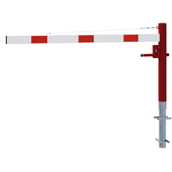 Drehschranke mit Seilzugverstärkung