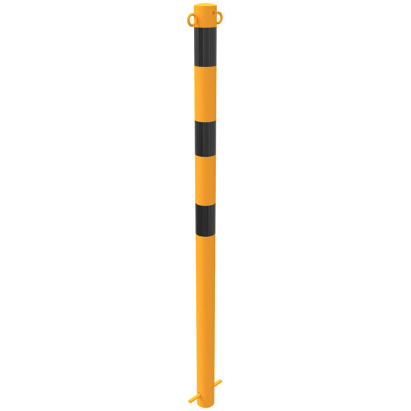 Absperrpfosten Stahlrohr Ø 60 x 2,5 mm gelb / schwarz