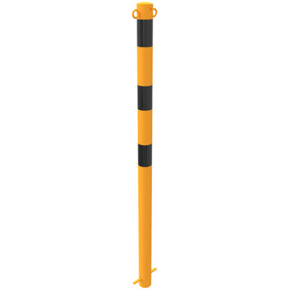 Absperrpfosten Stahlrohr Ø 60 x 2,5 mm gelb / schwarz