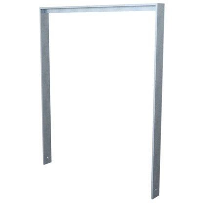 Anlehnbügel aus Flachstahl 80 x 12 mm mit Unterzug