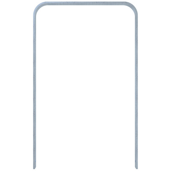 Anlehnbügel aus Flachstahl 50 x 12 mm in gebogener Ausführung