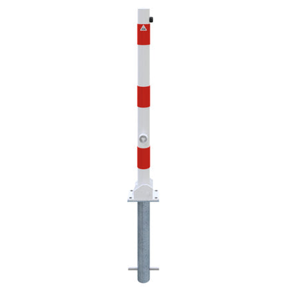 Absperrpfosten Stahlrohr Ø 60 x 2,5 mm umlegbar mit Dreikantverschluss
