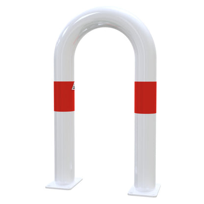 Universalbügel aus Stahlrohr Ø 76 x 2,6 mm für Dübelbefestigung