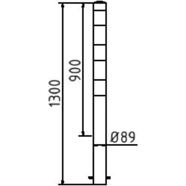 Absperrpfosten Stahlrohr Ø 89 x 2,9 mm gelb / schwarz