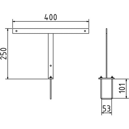 Halterung für Schild Ø 450 mm
