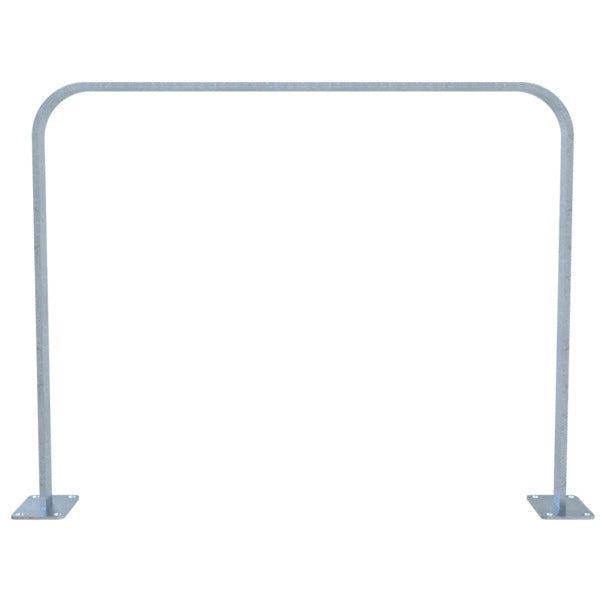 Anlehnbügel aus Flachstahl 50 x 12 mm in gebogener Ausführung