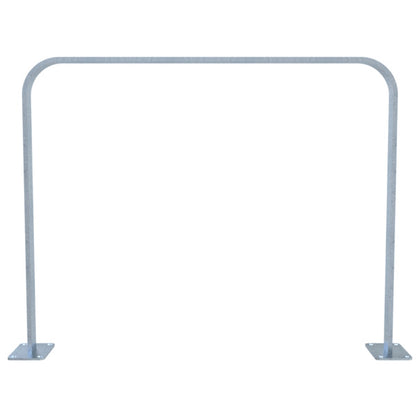 Anlehnbügel aus Flachstahl 50 x 12 mm in gebogener Ausführung