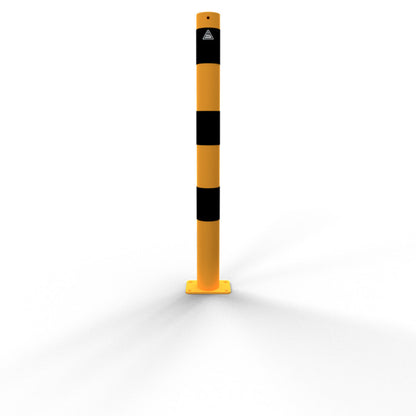 Absperrpfosten Stahlrohr Ø 76 x 2,6 mm gelb / schwarz