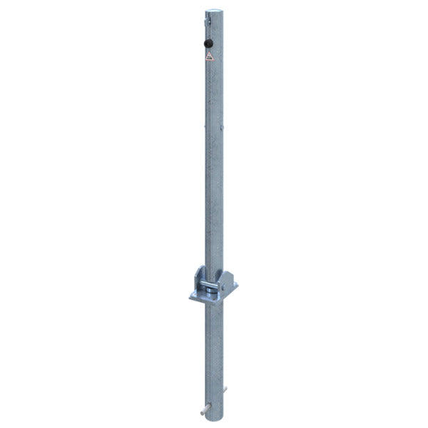 Absperrpfosten Stahlrohr Ø 60 x 2,5 mm umlegbar für Vorhangschloss