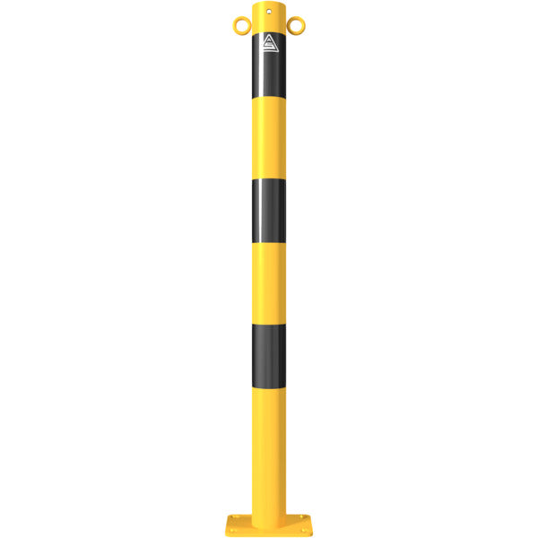Absperrpfosten Stahlrohr Ø 60 x 2,5 mm gelb / schwarz