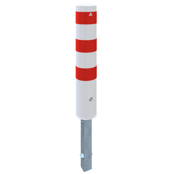 Absperrpoller Stahlrohr Ø 193 x 3,6 mm herausnehmbar mit Dreikantverschluss
