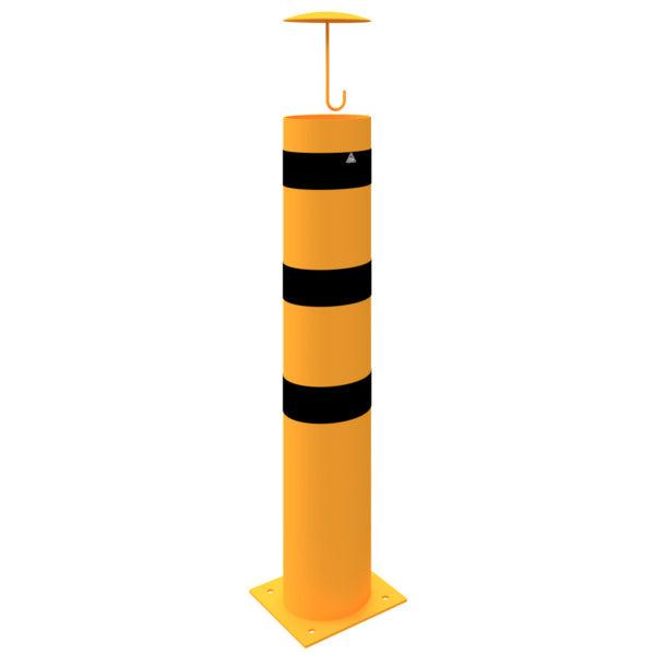 Absperrpoller Stahlrohr Ø 273 x 5 mm gelb / schwarz