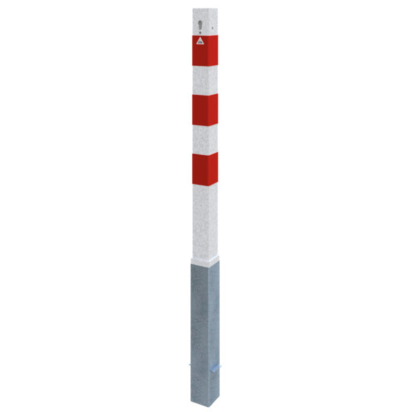 Absperrpfosten 70 x 70 mm herausnehmbar mit Profilzylinderschloss