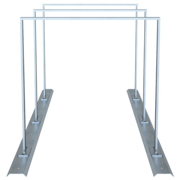Fahrradanlehnbügel Reihenanlage Stahlrohr 50 x 12 mm