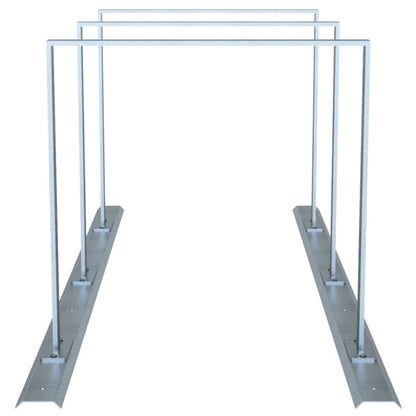 Fahrradanlehnbügel Reihenanlage Stahlrohr 50 x 12 mm