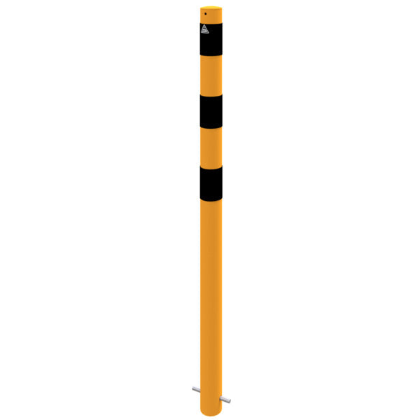 Absperrpfosten Stahlrohr Ø 76 x 2,6 mm gelb / schwarz