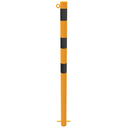 Absperrpfosten Stahlrohr Ø 60 x 2,5 mm gelb / schwarz