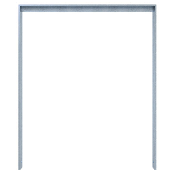 Anlehnbügel aus Flachstahl 80 x 12 mm mit Unterzug