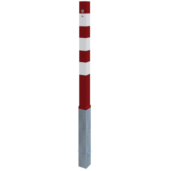Absperrpfosten 70 x 70 mm herausnehmbar mit Dreikantverschluss