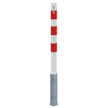 Absperrpfosten Stahlrohr Ø 76 x 2,6 mm herausnehmbar mit Profilzylinderschloss