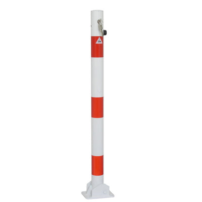 Absperrpfosten Stahlrohr Ø 60 x 2,5 mm umlegbar mit Profilzylinderschloss