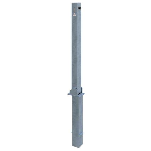 Absperrpfosten 70 x 70 mm umlegbar und herausnehmbar
