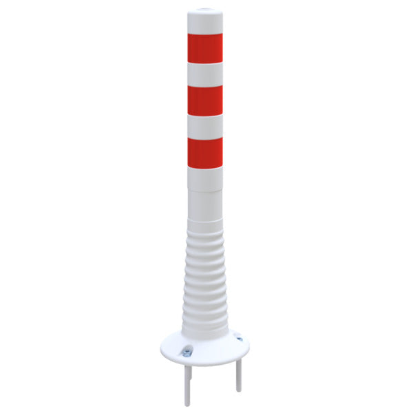 Flexipfosten weiß / rot Ø 80 mm
