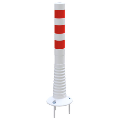 Flexipfosten weiß / rot Ø 80 mm