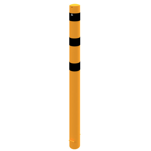 Absperrpoller Stahlrohr Ø 152 x 3,2 mm gelb / schwarz