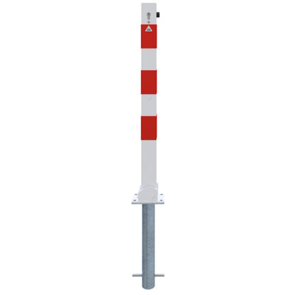 Absperrpfosten 70 x 70 mm umlegbar mit Profilzylinderschloss