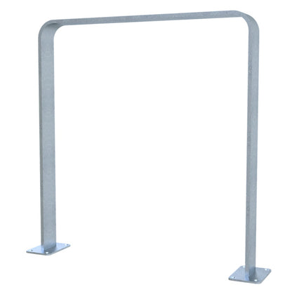 Anlehnbügel aus Flachstahl 80 x 12 mm in gebogener Ausführung