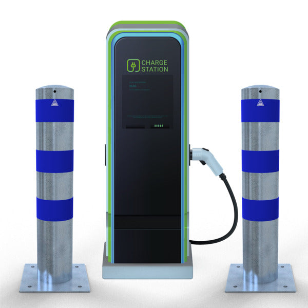 Rammschutzpoller als E-Ladesäulenschutz