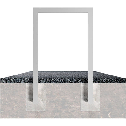 Anlehnbügel aus Stahlrohr Rechteckrohr 60 x 60 mm