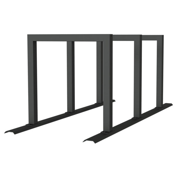 Fahrradanlehnbügel Reihenanlage Stahlrohr 60 x 60 mm