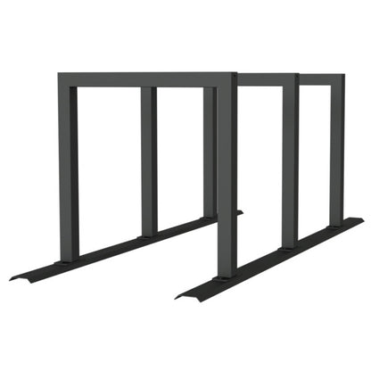 Fahrradanlehnbügel Reihenanlage Stahlrohr 60 x 60 mm